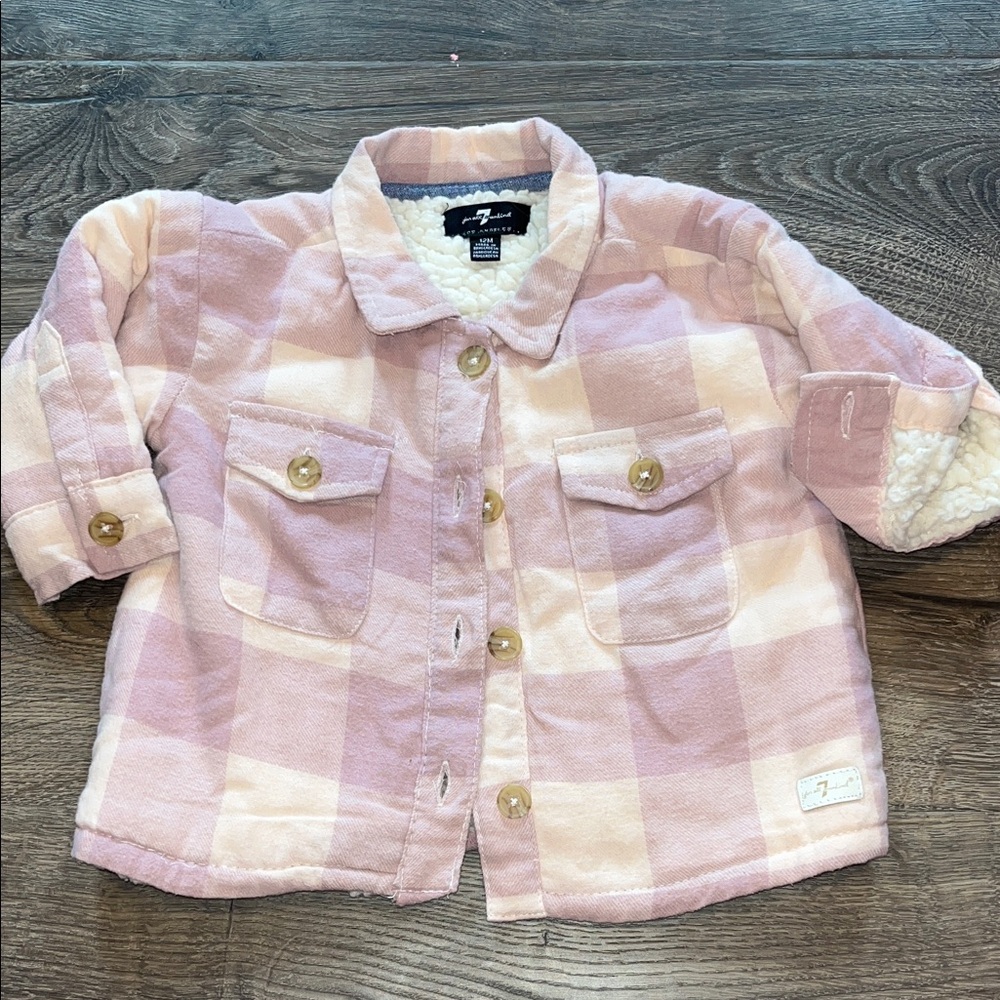 7 For all Mankind flannel baby jacket 12m
